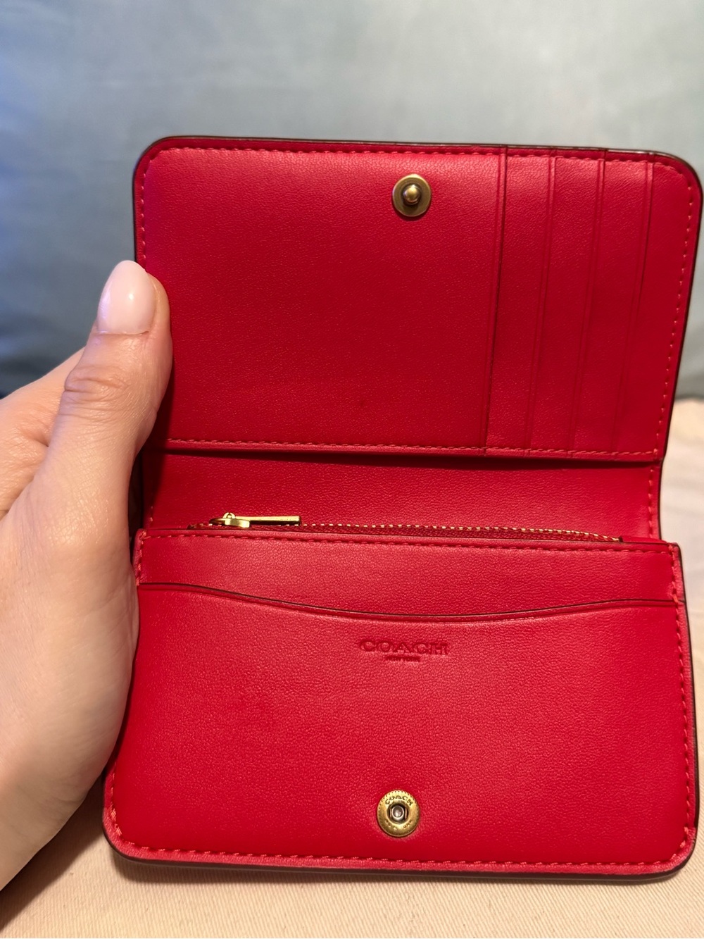 Coach Essential Slim Card Case/Card Holder in Candy Apple Red ❤️🍎❤️ - Picture 10 of 16